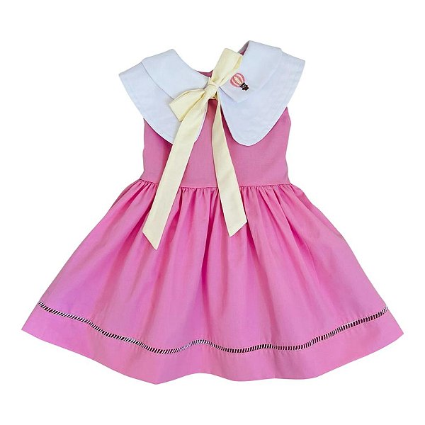 promoção vestido bebê festa vestido infantil luxo rosa laço gigante  princesa 1 e 2 anos