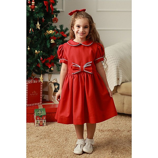 Vestido Infantil Natal E Ano Novo Vestido Infantil Menina Natal