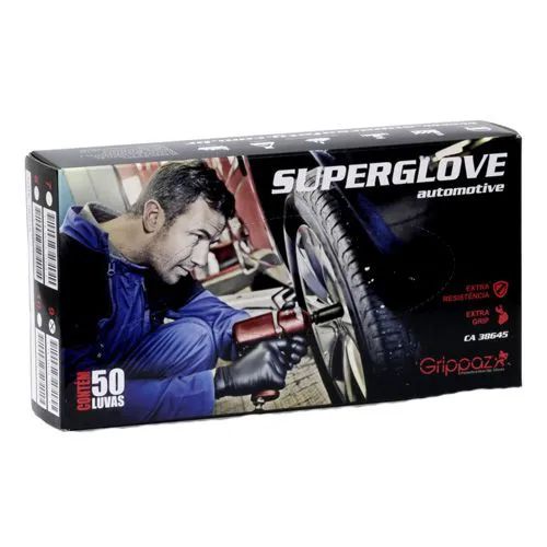 Luva Nitrílica Preta - Super Glove