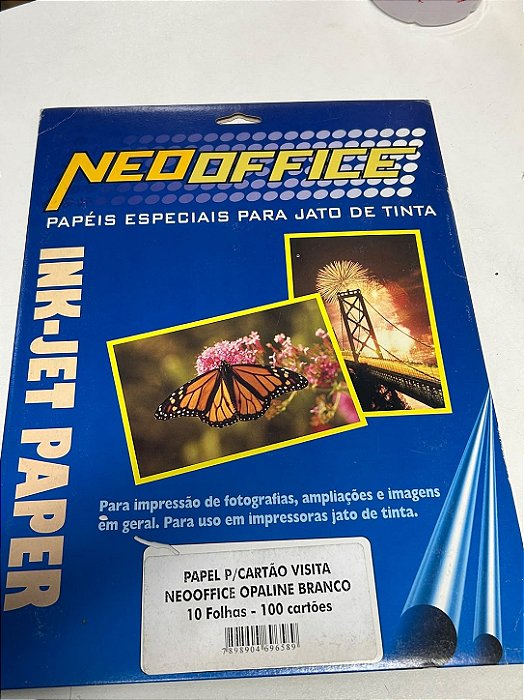 PAPEL P/ CARTÃO VISITA NEOOFFICE OPALINE BRANCO