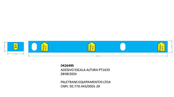 ADESIVO ESCALA ALTURA PT1635 - Código 0426495