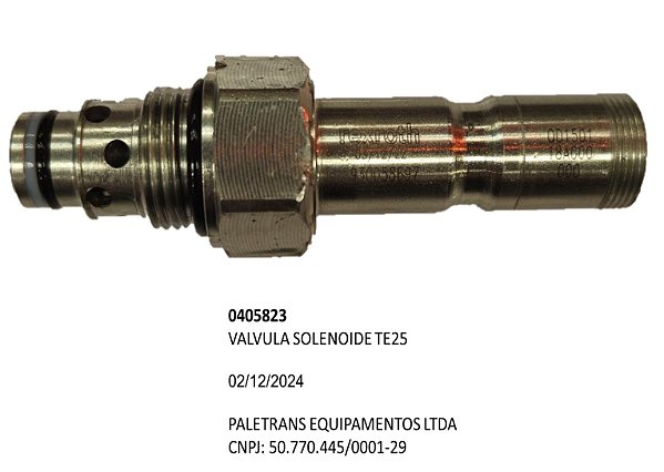 VALVULA SOLENOIDE TE25 - Código 0405823