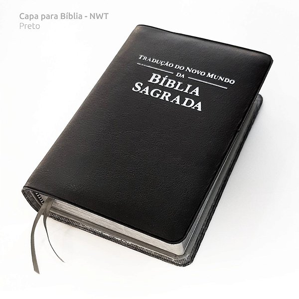Capa de Bíblia em couro sintético c/ Gravação - Preta