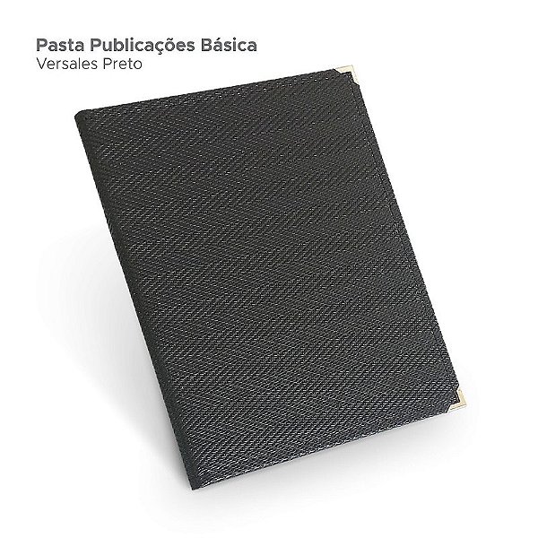 Pasta de Publicações Básica - Preto Versalhes