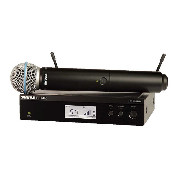 Microfone Sem Fio Shure Blx24Rbr B58-J10 Bastão Para Voz - Music Friends |  Áudio Profissional e Iluminação | 12x Sem Juros‎