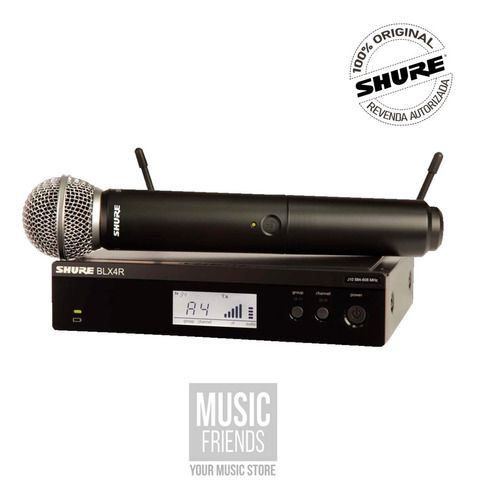 Sistema de Microfone Sem Fio em Rack Shure BLX24RBR SM58-M15