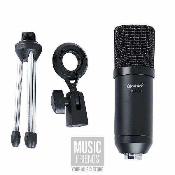 Microfone Condensador Lexsen LM-100U USB - Music Friends | Áudio  Profissional e Iluminação | 12x Sem Juros‎