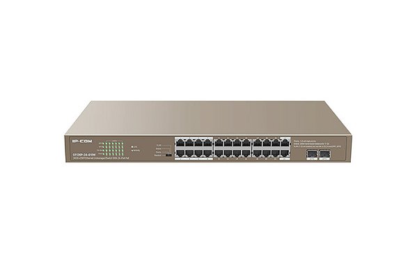 Switch IP-COM 24G PoE  2P SFP G1126P-24-410W