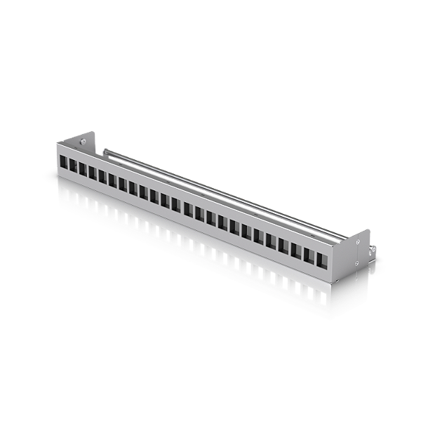 Painel de Patch Keystone Descarregado Ubiquiti de 24 Portas UACC-Rack-Panel-Patch-Blank-24