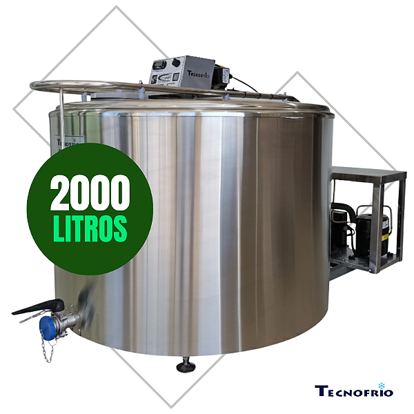 Resfriador de Leite 2000 Litros Vertical Aberto RI2000/2 Tecnofrio