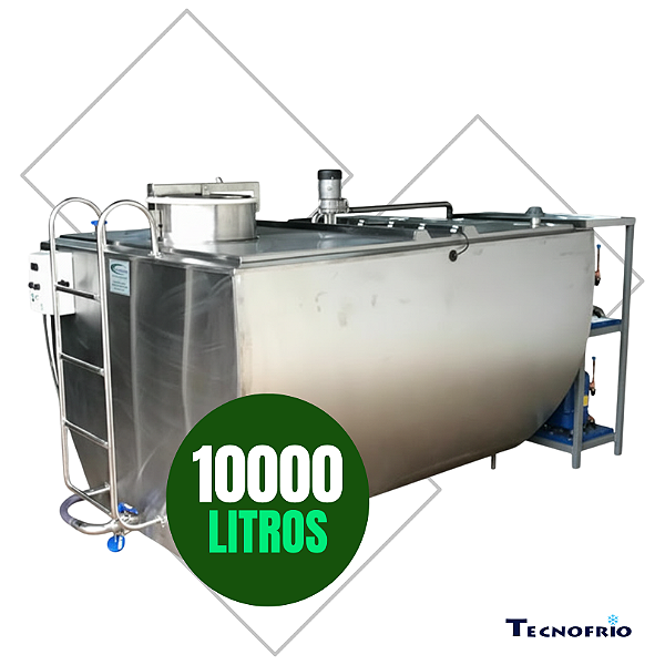 Resfriador de Leite 10.000 Litros Horizontal Aberto Meia-Cana RIMC 10000/2