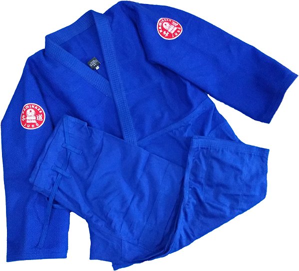 Kimono Judo Adulto Trançado Pesado Kamikaze Azul