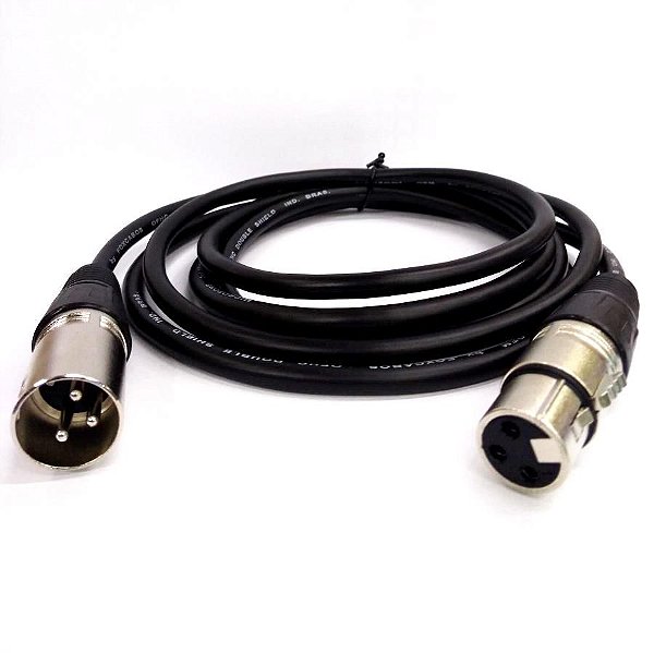 Cabo XLR Macho XLR Femea 1 Metro