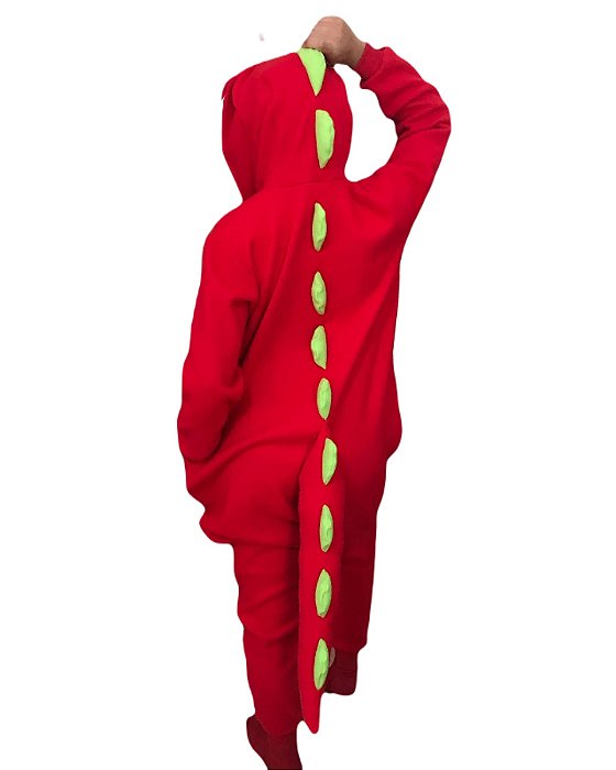 Kigurumi Dinossauro Dragão Vermelho Dino