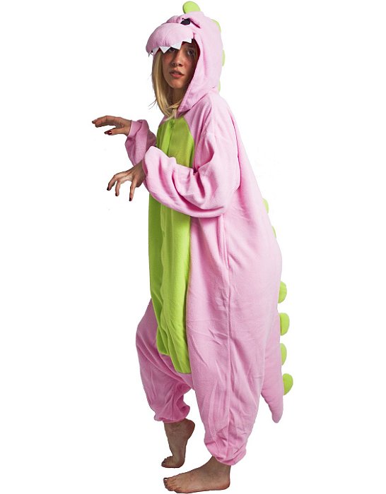 Kigurumi Dino Rosa Dragão Dinossauro