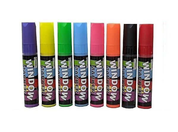Kit 24 Unid. -Canetas Para Escrever Em Vidro / Marcadores