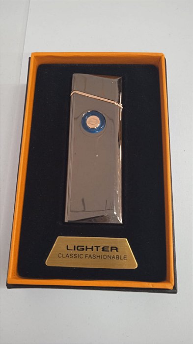 Isqueiro Lighter USB Recarregável - Chumbo