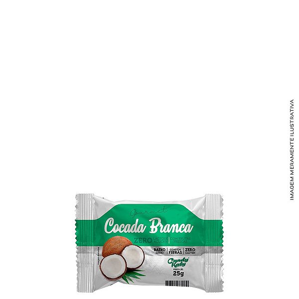 Cocada Branca Zero Açúcar 25g  - Candy Katy