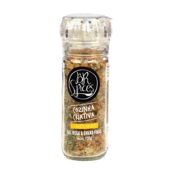 Moedor Sal Rosa & Ervas Finas - 100g - Br Spices
