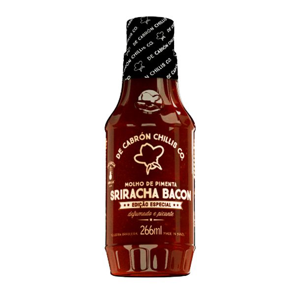 Molho de Pimenta Sriracha Bacon 266ml De Cabrón