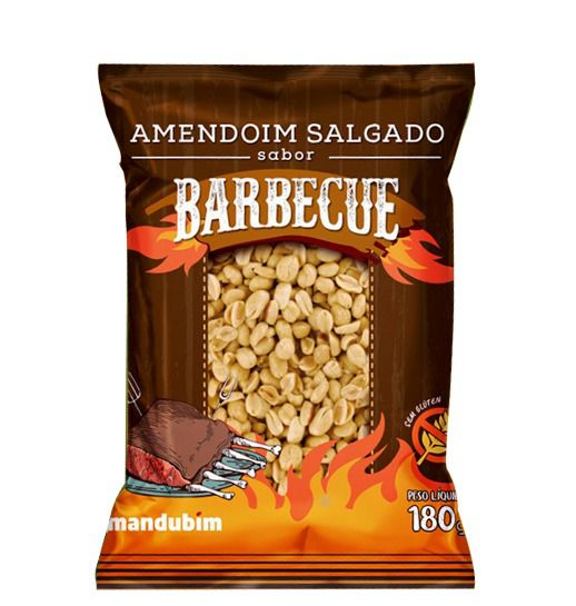 Amendoim Torrado - Barbecue - 180g - Mandubim