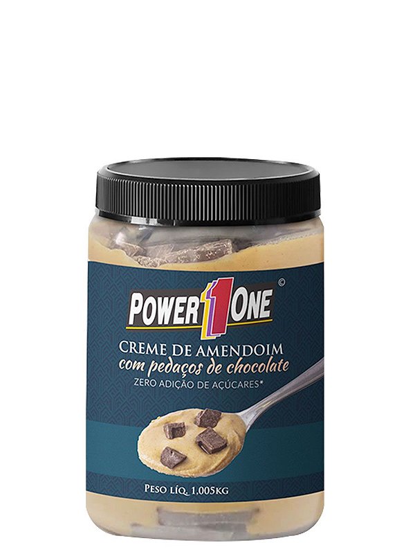 Creme de Amendoim com Pedaços de Chocolate 1kg Power One - Lançamento