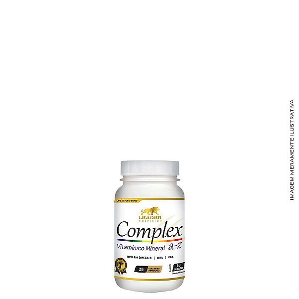 Complex A-Z 60 caps com Ômega 3 - Leader Nutrition