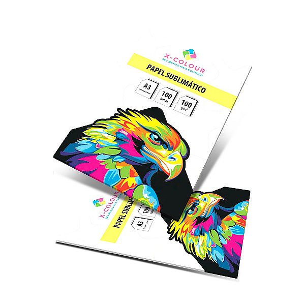 Papel Sublimático X-Colour A3 Fundo Rosa
