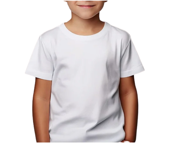Camisa Infantil Branca de Poliéster