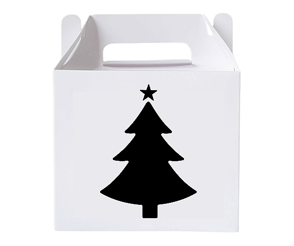Caixa para Caneca Abertura Árvore de Natal com Alça