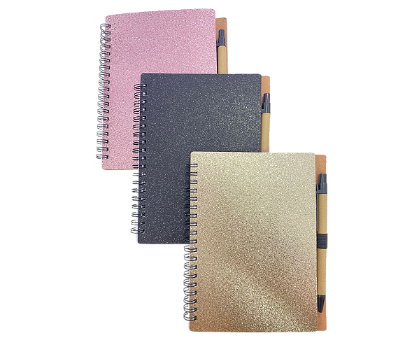 Bloco de Anotações Capa Glitter