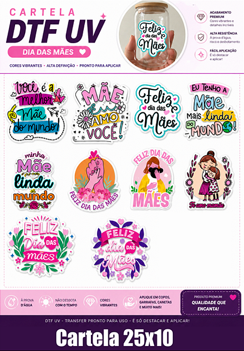 DTF Pronto Dia Das Mães.