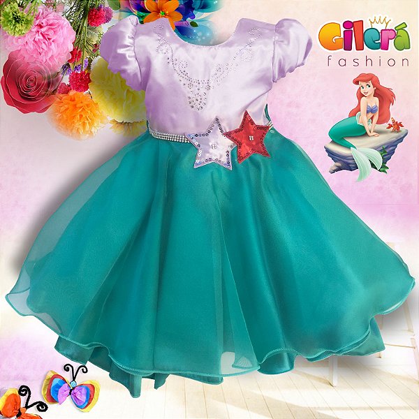 vestido de festa da ariel