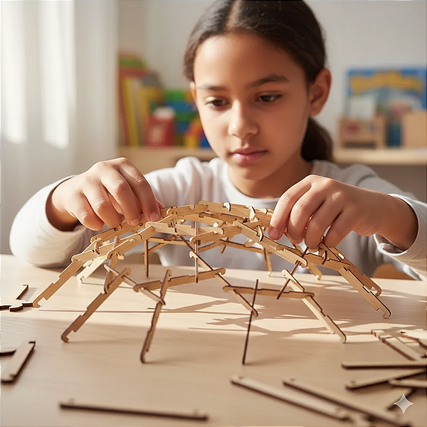 Edulig Cúpulas de Da Vinci 5 modelos - 50 peças madeira