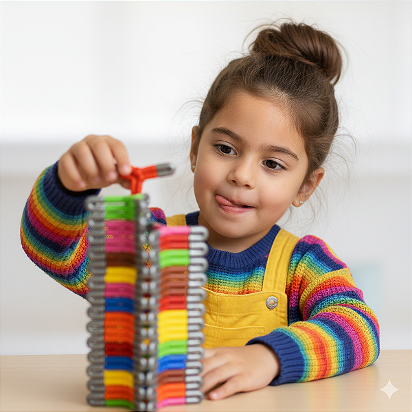 Jogo Torre Dominó Edulig - 140 peças e conexões - Para até 4 jogadores