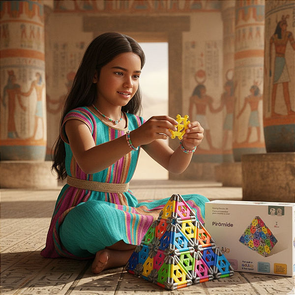Edulig Pirâmide - 144 peças e conexões