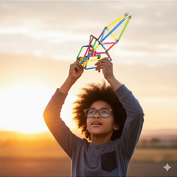 Edulig Foguete - 56 peças e conexões