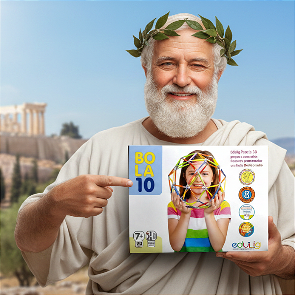 Kit Edulig Bola 10 - 90 peças e conexões - Sólido de Platão