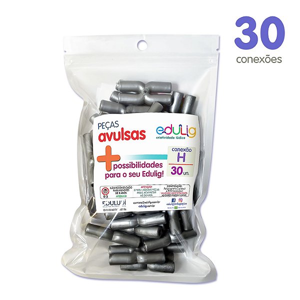 Edulig Puzzle Peças Avulsas - Conexão H - 30 unidades
