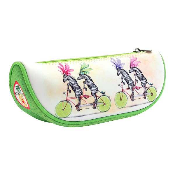 Estojo Grande em Formato de Fatia de Fruta - Zebras