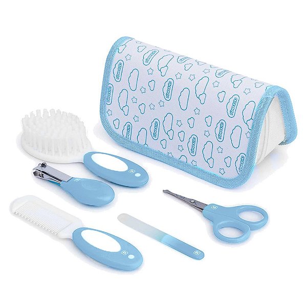 Kit Higiene 5 Peças Cuidados Bebe Manicure Pimpolho Menino
