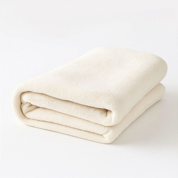 Manta Lisa Baby Deluxe Branca Off-White