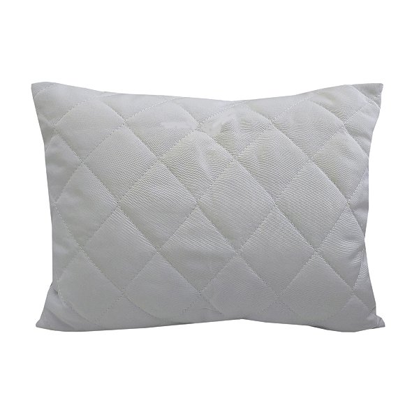 Capa de Travesseiro Casal Metalasse Branco Adulto 50cmx70cm