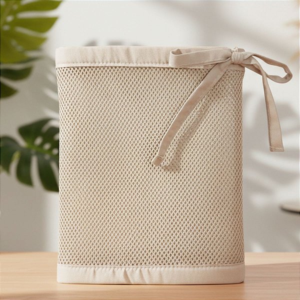 Tela Respiravel Para Berço Do Bebe Bege com Bege