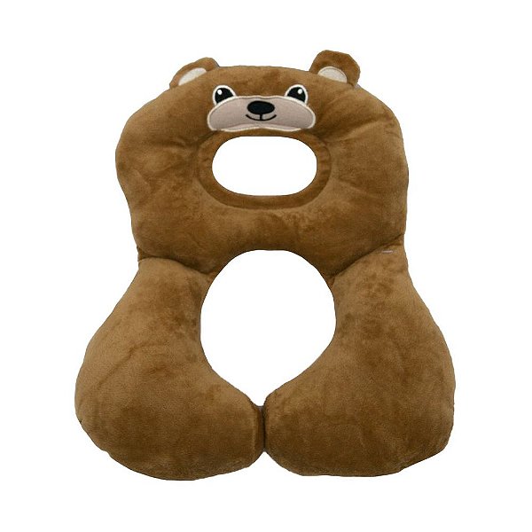 Protetor Pescoço Travesseiro Anatomico Urso Bege