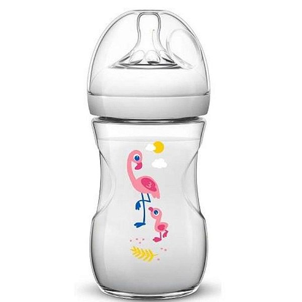 Mamadeira Avent Philips Pétala Decorada Flamingo 260ml