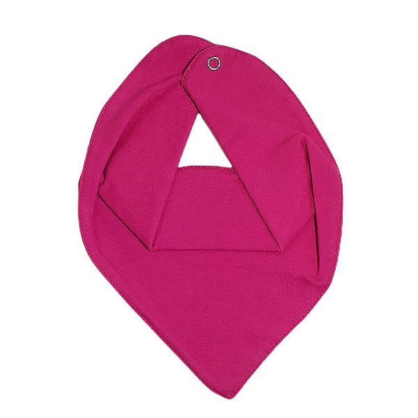 Babador Bandana Bebe Botao Ajustavel Rosa Pink