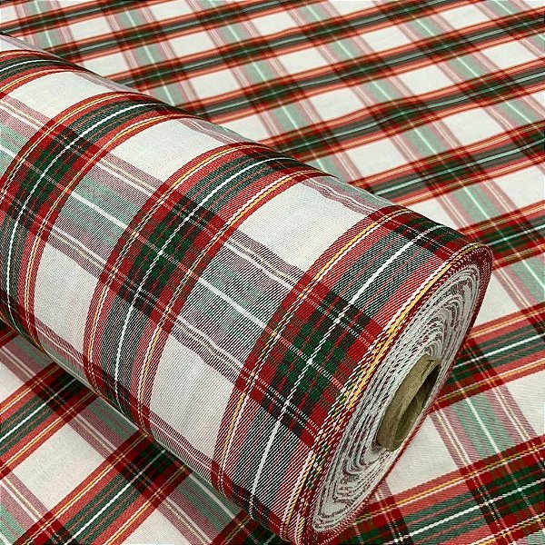 Jacquard lurex xadrez natal