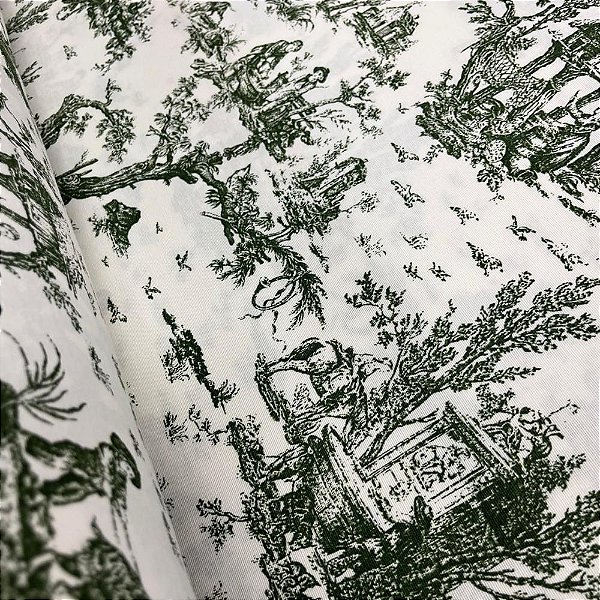 Jacquard camponesa francesa verde