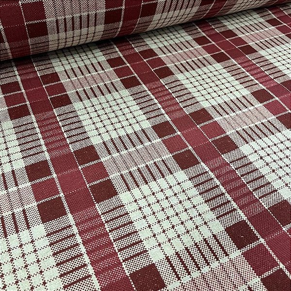 Linho xadrez vermelho